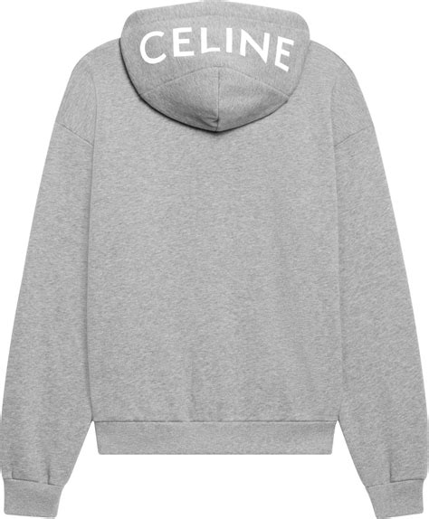 celine grey hoodie|celine hoodie zip.